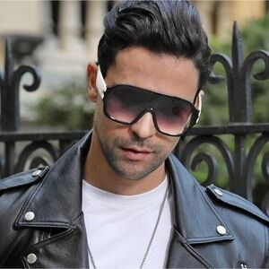 Men Sunglasses Large Big Frame Sunny Beach Shades Hip Hop Classy Retro Gafas Hot